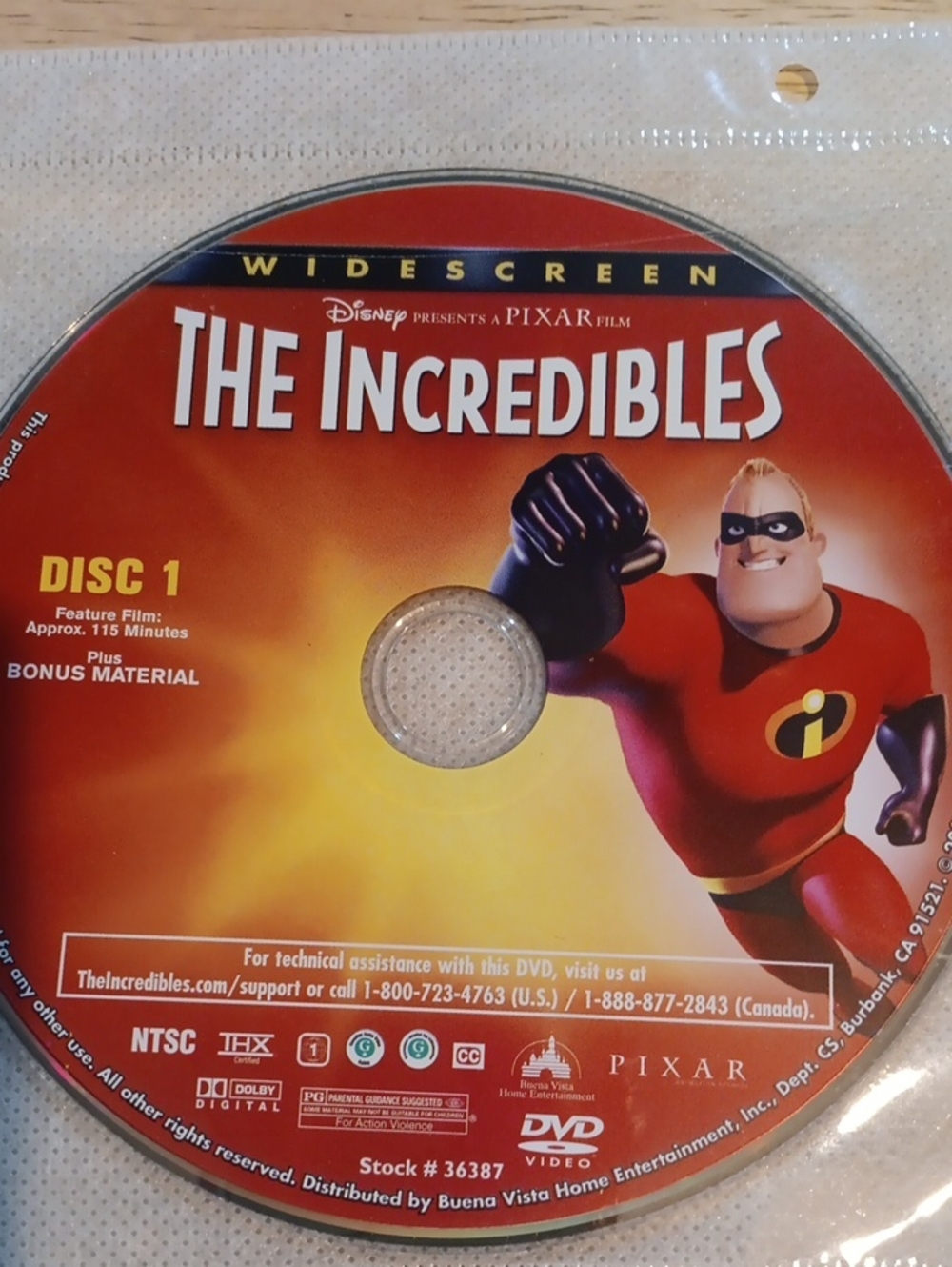The Incredibles DVD *NO CASE*